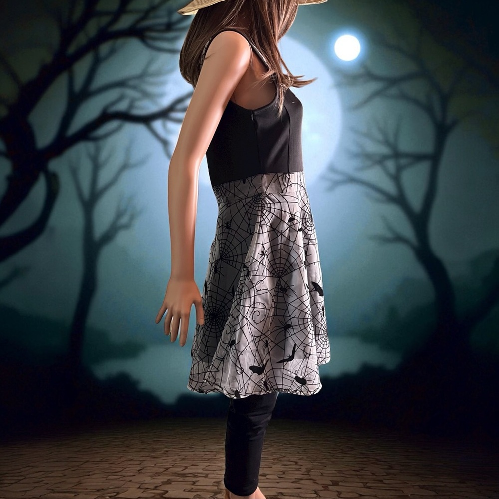 Fit & Flare Goth Dress. Spirit. Cosplay. Gothic. Halloween Costume Party. Size L - Picture 9 of 10